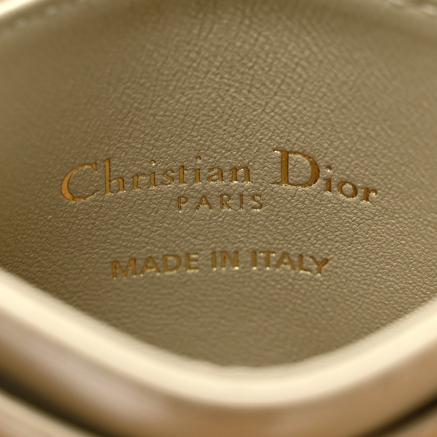 Lambskin Pearl Cannage Dior Jolie Freesia Card Holder Powder Beige