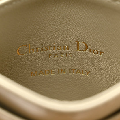 Christian Dior Lambskin Pearl Cannage Dior Jolie Freesia Card Holder Powder Beige 6 of 7