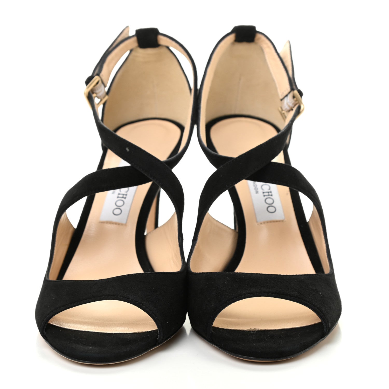 Jimmy Choo Suede Emily 100 Sandal 39 Black 2 of 8
