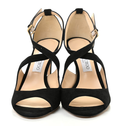 Jimmy Choo Suede Emily 100 Sandal 39 Black 2 of 8