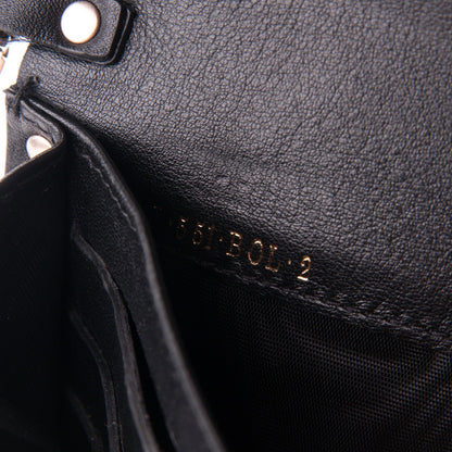 Valentino Garavani Vitello Rockstud Flap Wallet on Chain Black 7 of 7