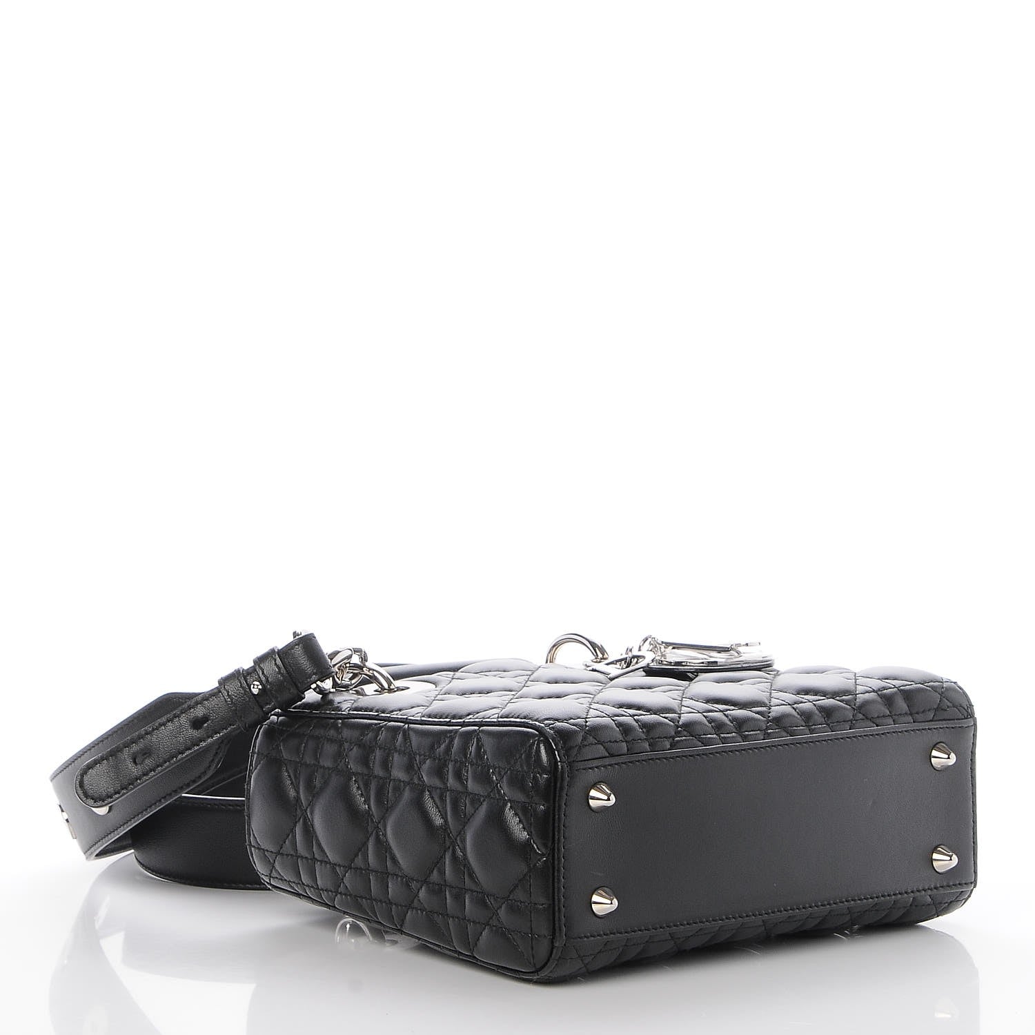 Christian Dior Lambskin Cannage Small Lucky Badges My Lady Dior Black 5 of 10
