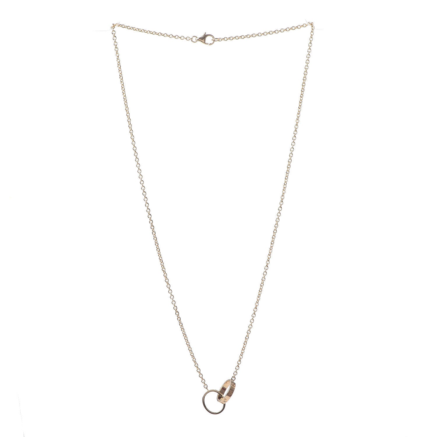 Cartier 18K Yellow Gold Interlocking LOVE Necklace 3 of 8