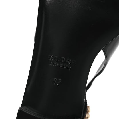 Gucci Patent Signoria Ballet Slingback Ballet Flat 37 Black 7 of 10