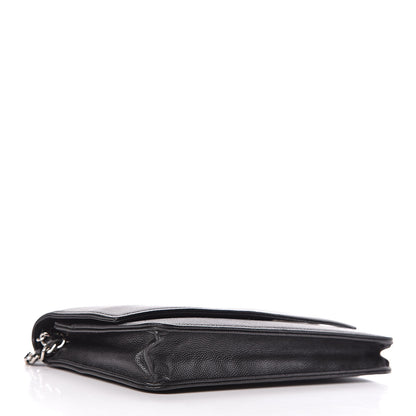 Chanel Caviar Sevruga Wallet On Chain WOC Black 4 of 15