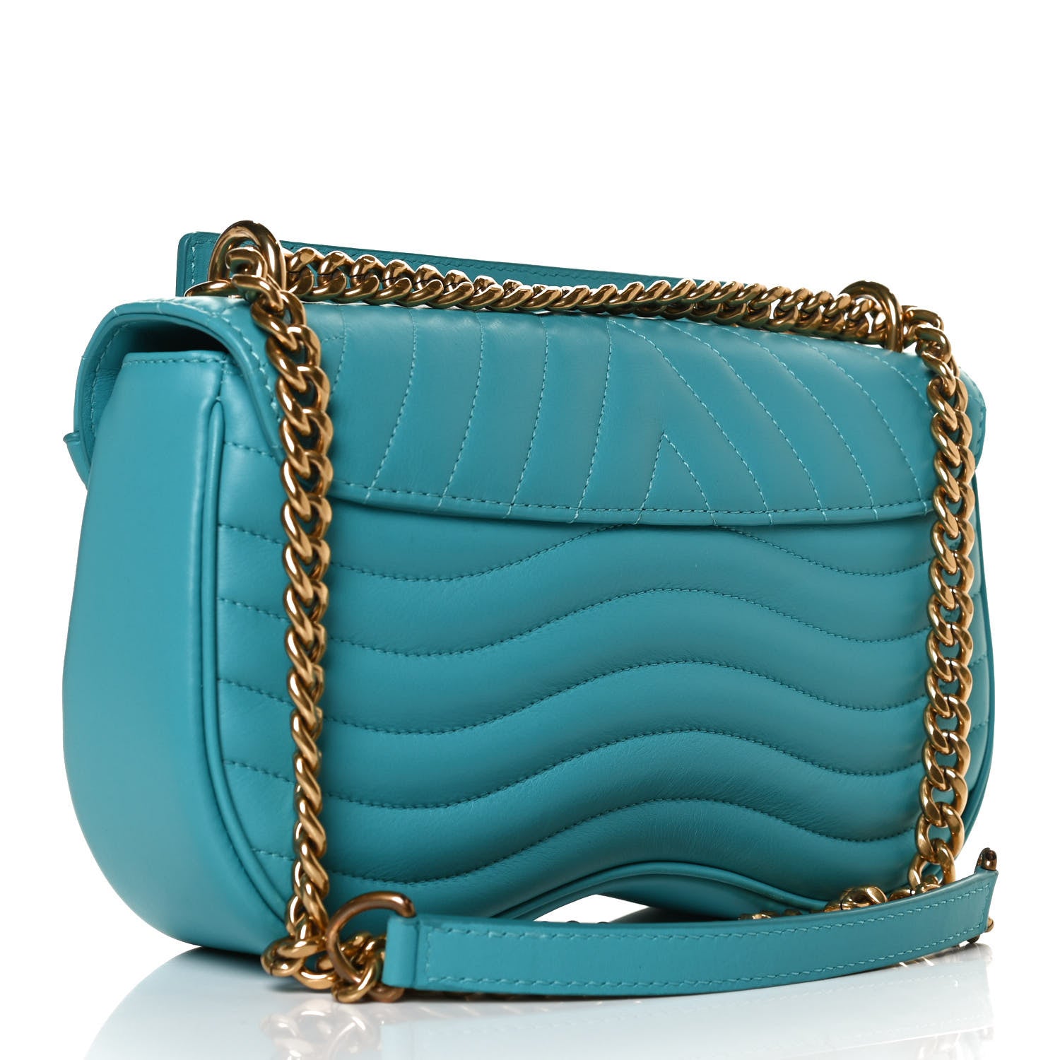 Louis Vuitton Calfskin New Wave Chain MM Malibu Green 2 of 12