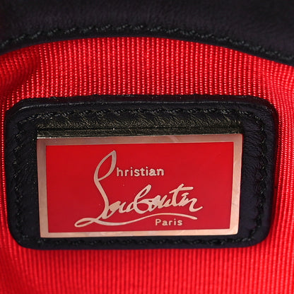 Christian Louboutin Calfskin Spikes Sweety Charity Crossbody Bag Black Silver 6 of 10