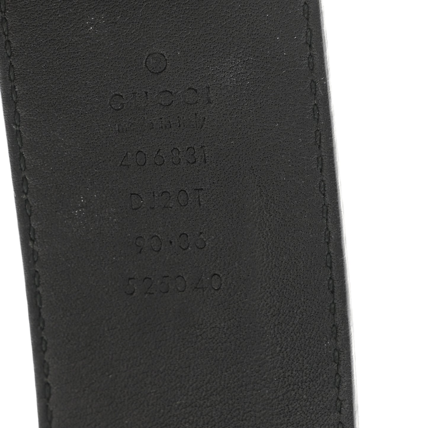 Textured Calfskin Double G 40mm Belt 90 36 Black