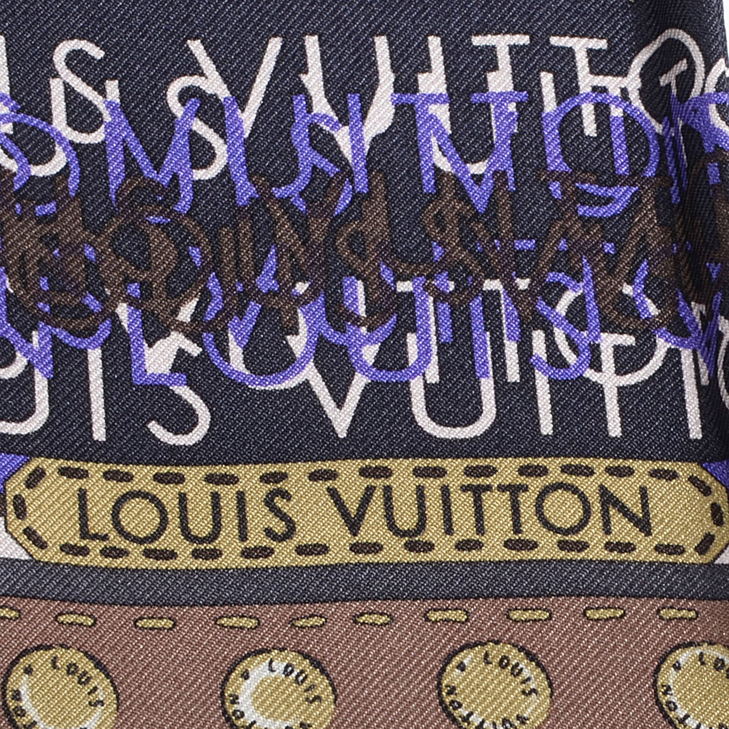 Louis Vuitton Silk Monogram Map Bandeau 3 of 6