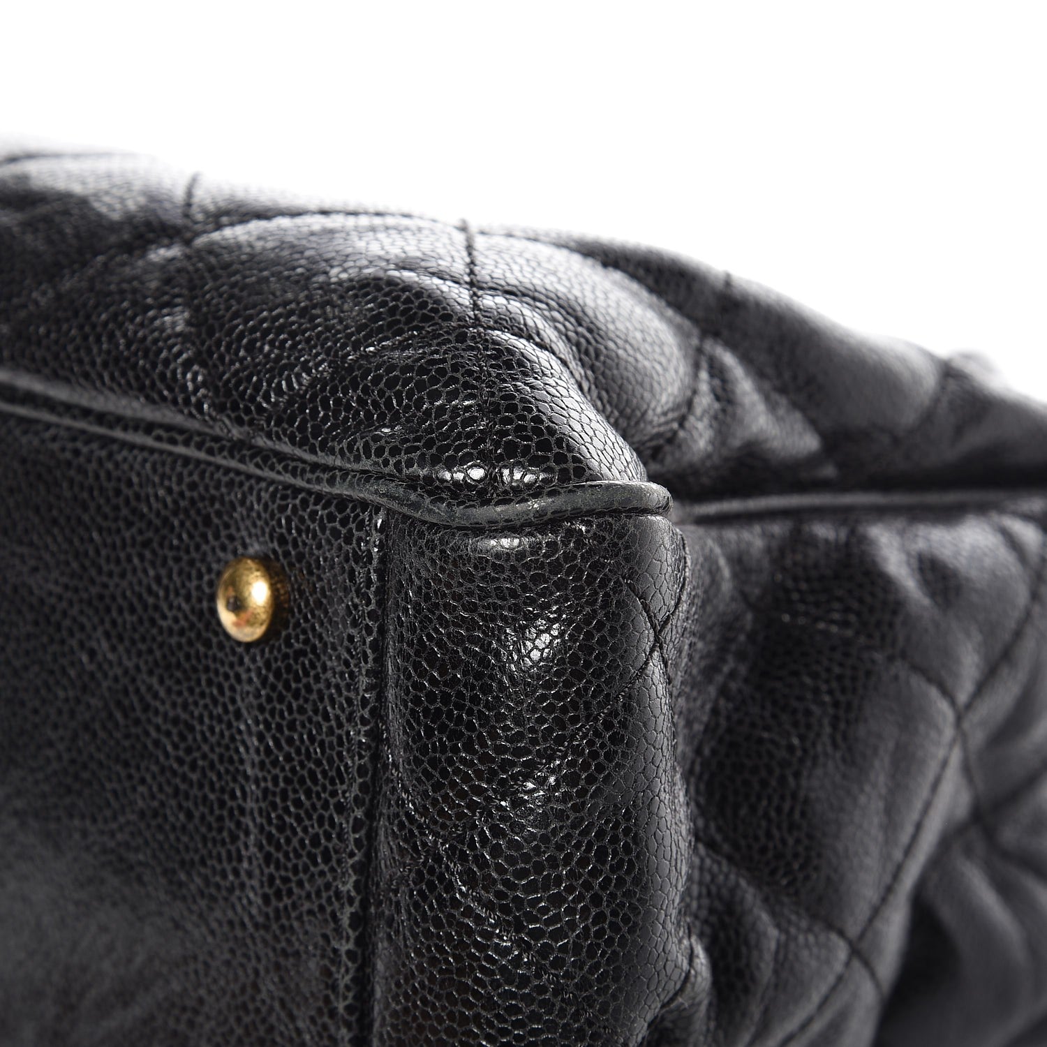 Chanel Glazed Caviar Quilted Small Shiva Tote Black 9 of 11