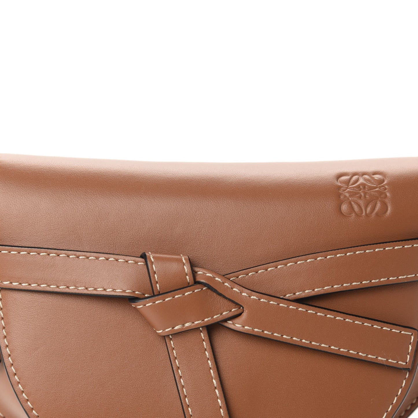 Calfskin Mini Gate Belt Bag Tan