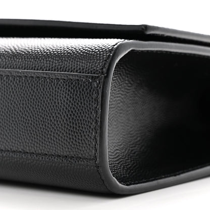 Saint Laurent Grain De Poudre Medium Classic Monogram Kate Satchel Black 10 of 10