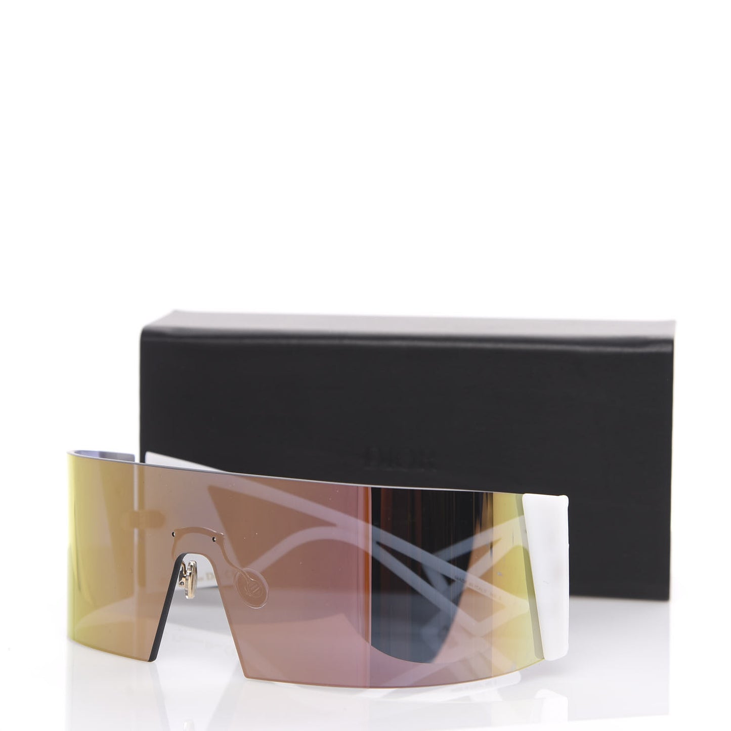 Acetate Mirrored KaleiDiorscopic Sunglasses Multicolor White