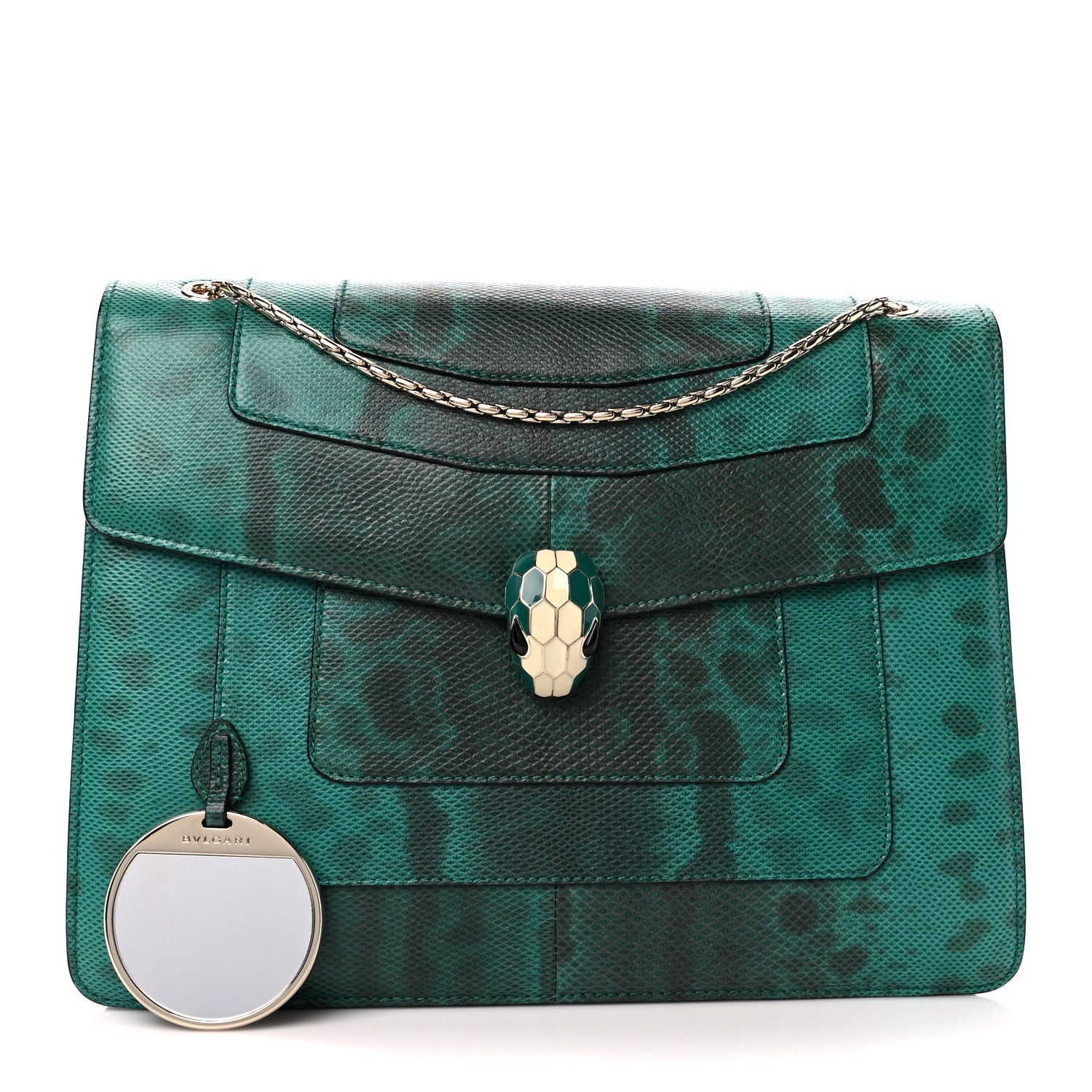 Bulgari Karung Serpenti Forever Crossbody Green 3 of 13