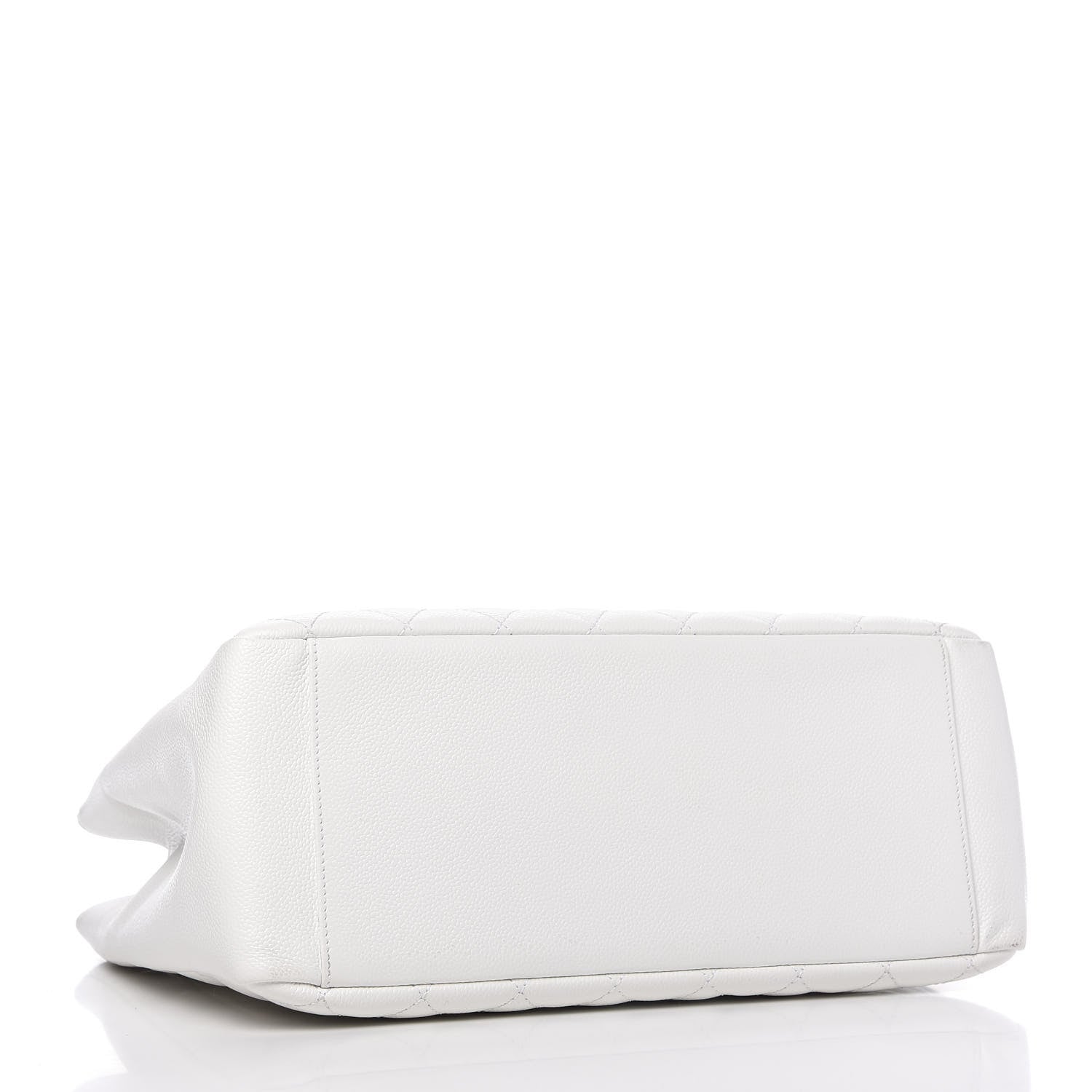 Chanel Caviar Quilted Grand Shopping Tote GST White 4 of 11