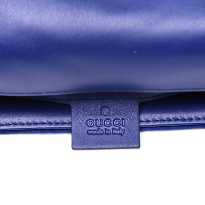 Gucci Velvet Matelasse Small GG Marmont Shoulder Bag Cobalt Blue 8 of 13