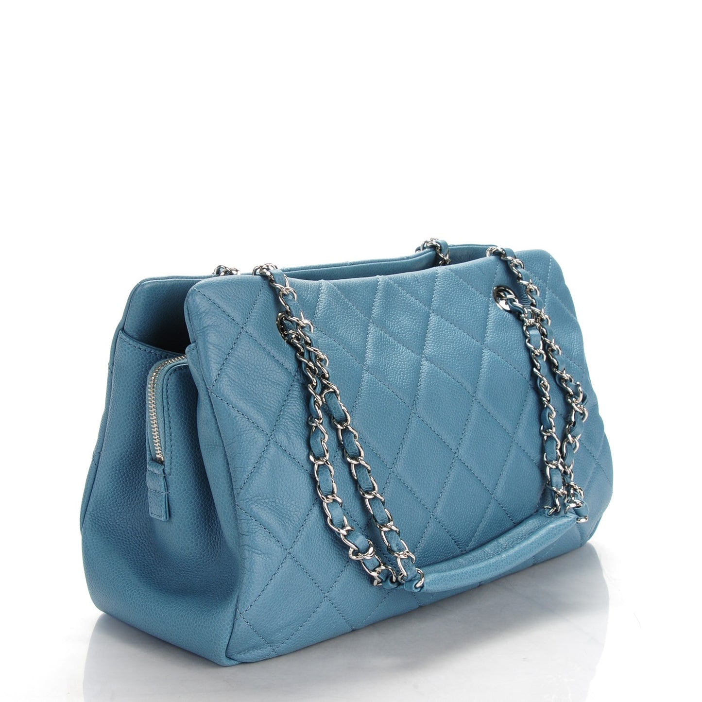 Caviar Quilted Timeless CC Tote Blue