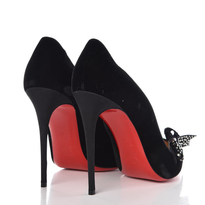 Christian Louboutin Velvet Madame Menule Bow 100 Pumps 41 black 4 of 9