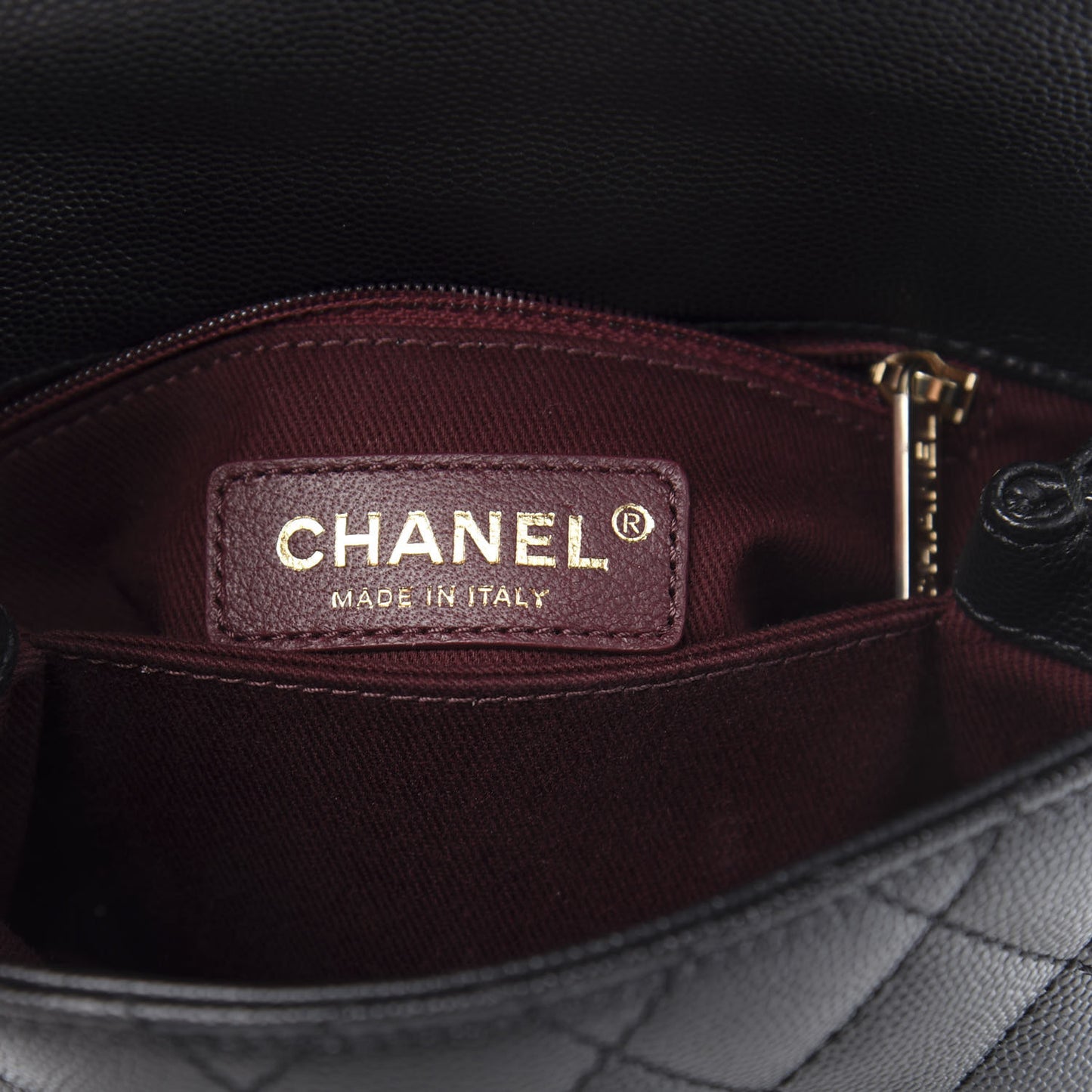 Caviar Quilted Extra Mini Coco Handle Flap Black