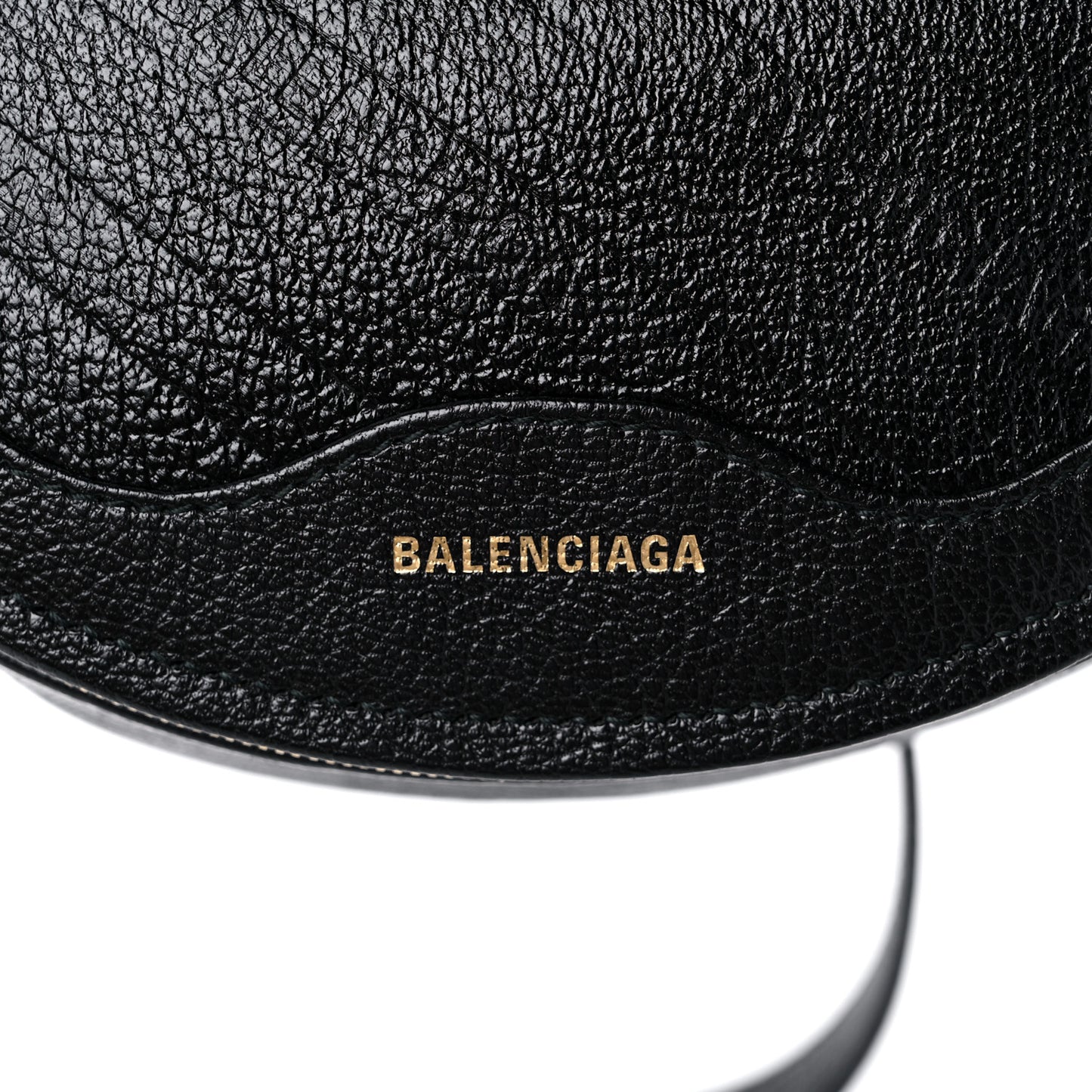 Shiny Goatskin Allover Logo Embossed XXS Souvenir Belt Bag Black