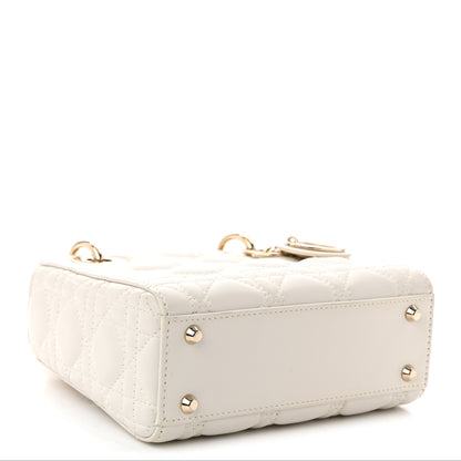 Christian Dior Lambskin Cannage Mini Lady Dior Latte 4 of 10
