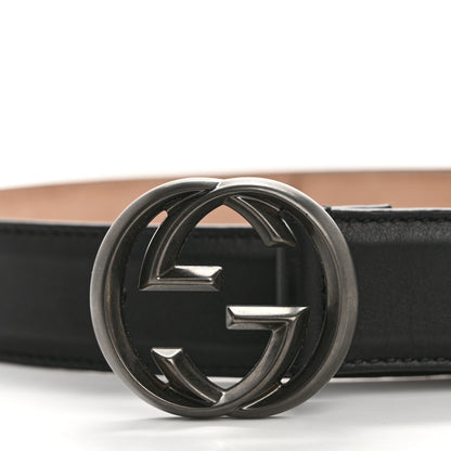 Gucci Calfskin Interlocking G 37mm Belt 75 30 Black 6 of 6