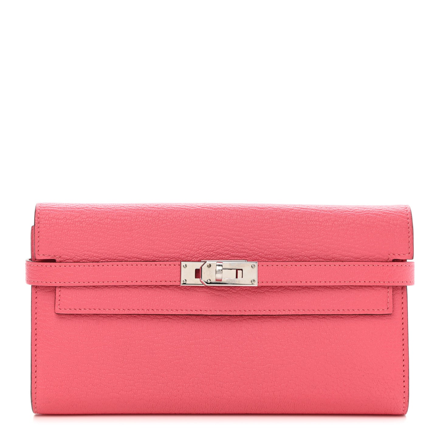 Chevre Mysore Kelly Longue Wallet Rose Lipstick