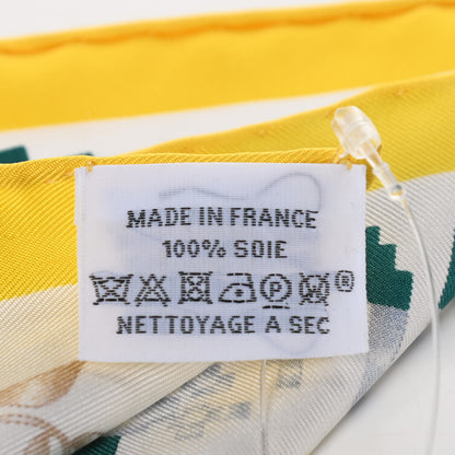 Hermes Silk Gavroche En Attendant Ulysse Scarf 45 5 of 5