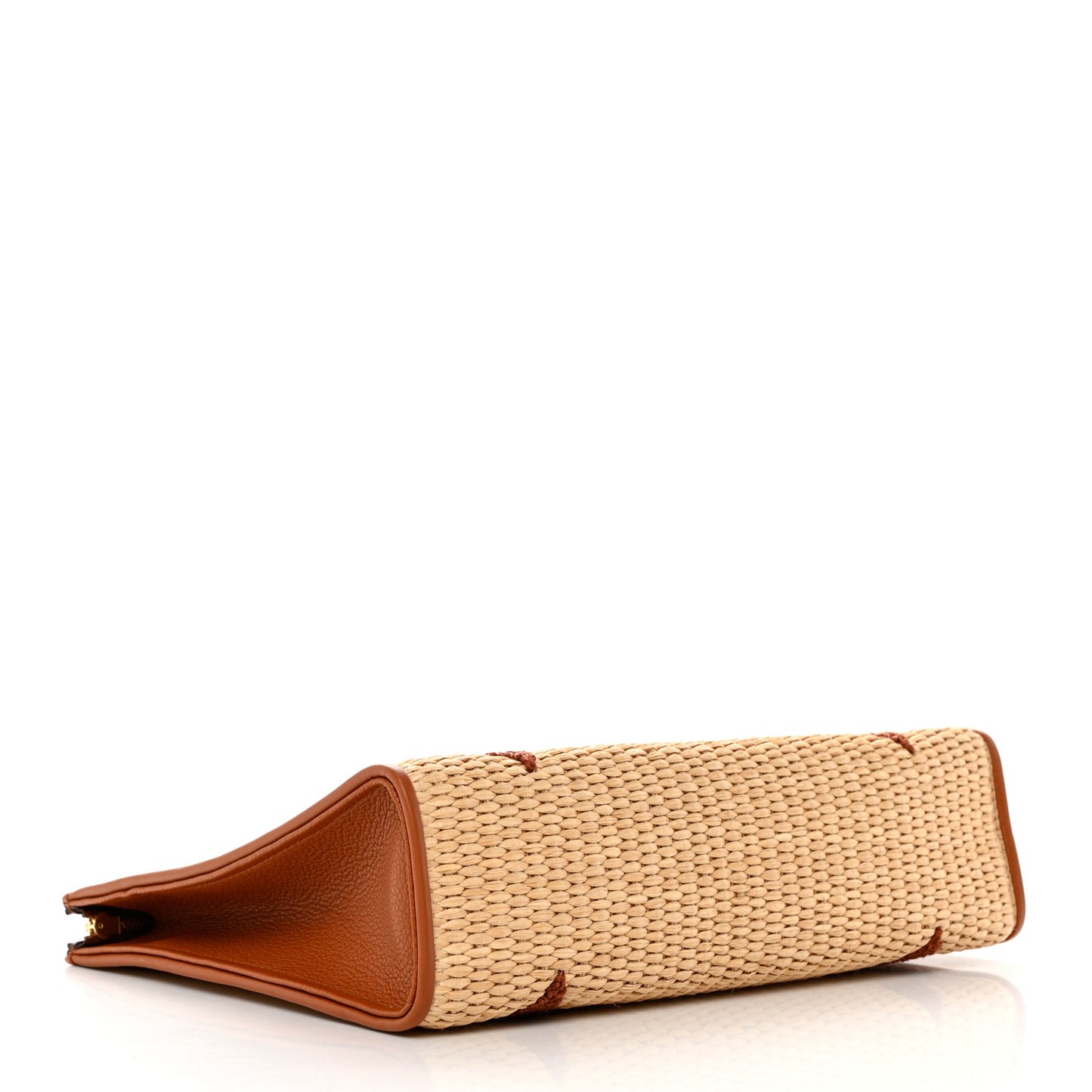 Raffia Monogram Giant Toiletry Pouch 26 Tan