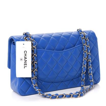 Chanel Lambskin Quilted Medium Double Flap Blue 4 of 11