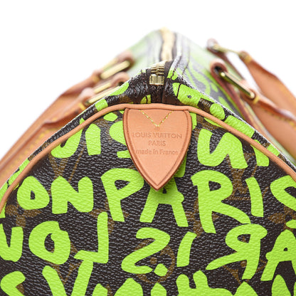 Louis Vuitton Monogram Graffiti Speedy 30 Green 7 of 14