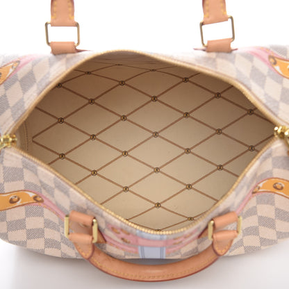 Louis Vuitton Damier Azur Summer Trunks Speedy Bandouliere 30 5 of 7