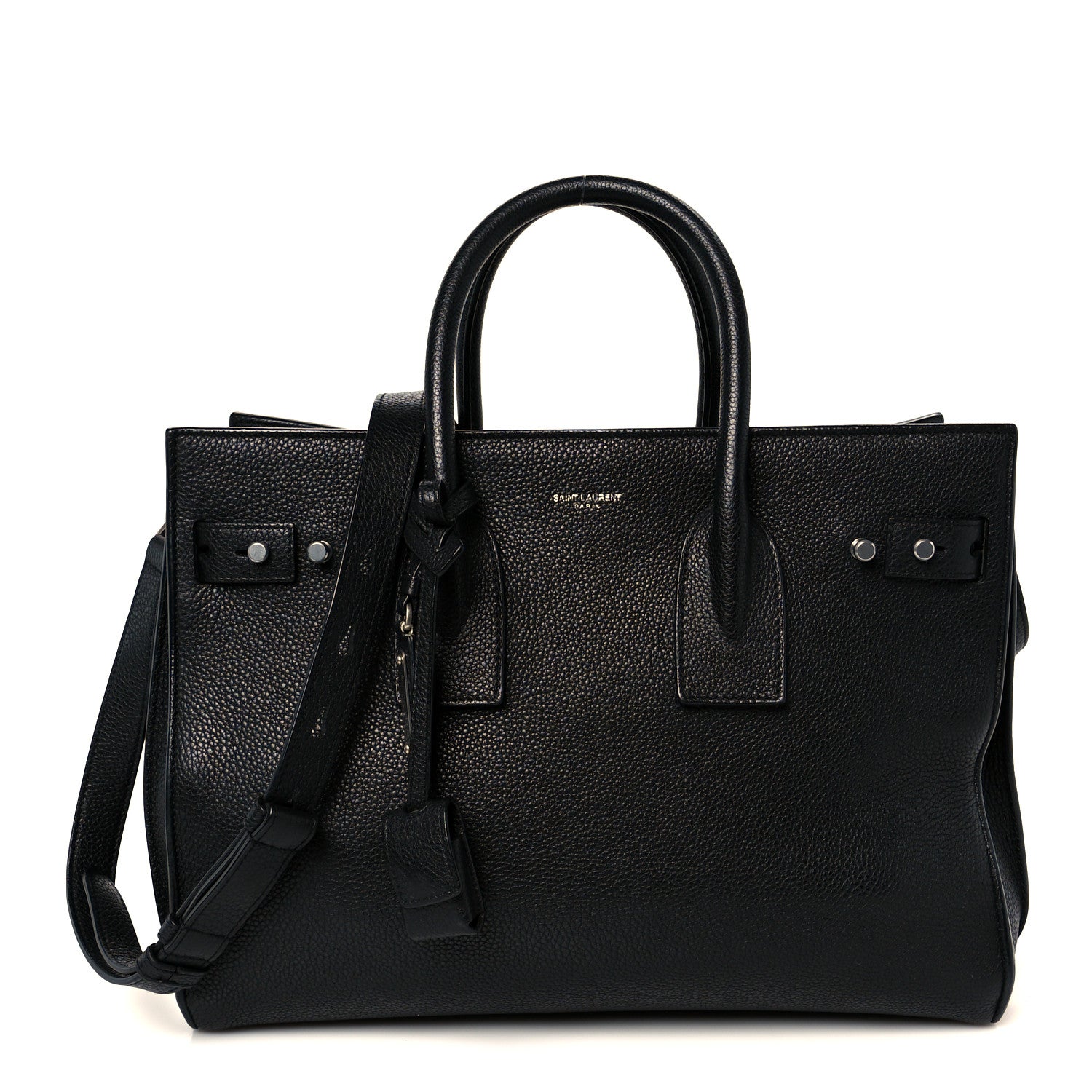 Saint Laurent Grained Calfskin Small Supple Sac De Jour Black 1 of 13