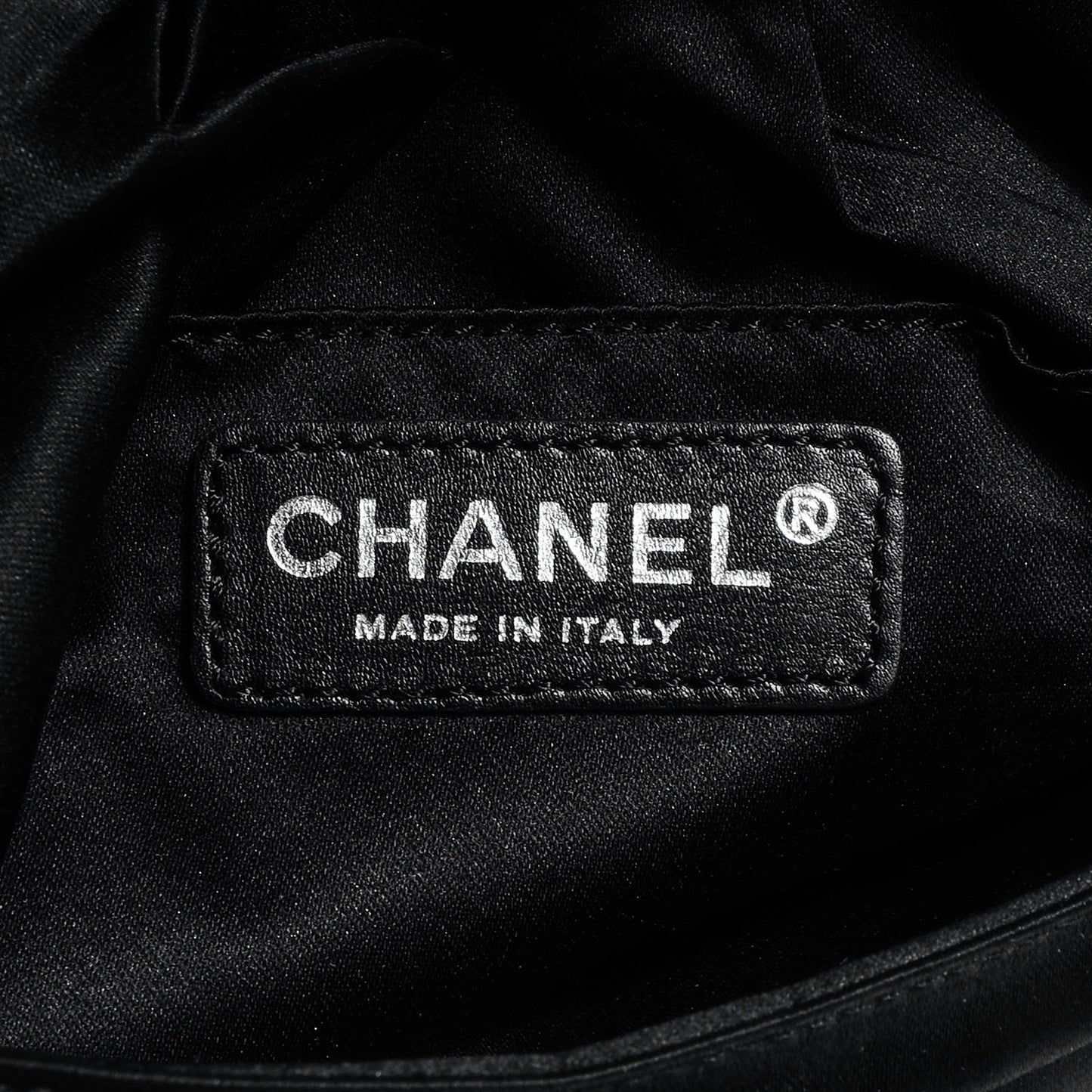 Satin Quilted Flap Clutch Black
