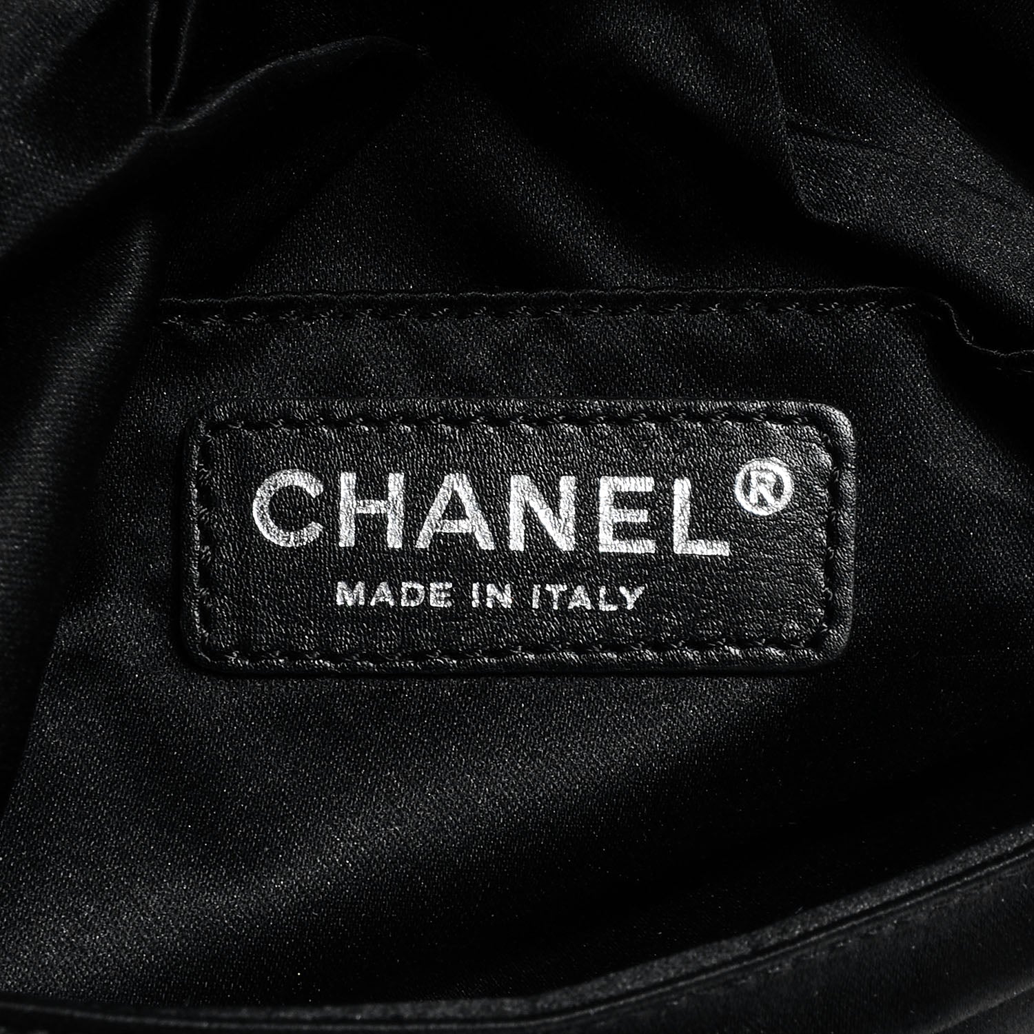 Chanel Satin Quilted Flap Clutch Black 6 of 7