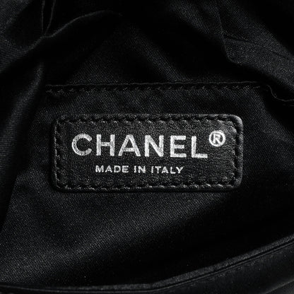 Chanel Satin Quilted Flap Clutch Black 6 of 7