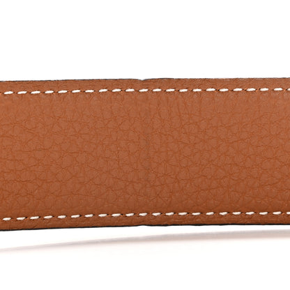 Hermes Box Togo Strie 32mm H Belt 80 32 Black Gold 8 of 10
