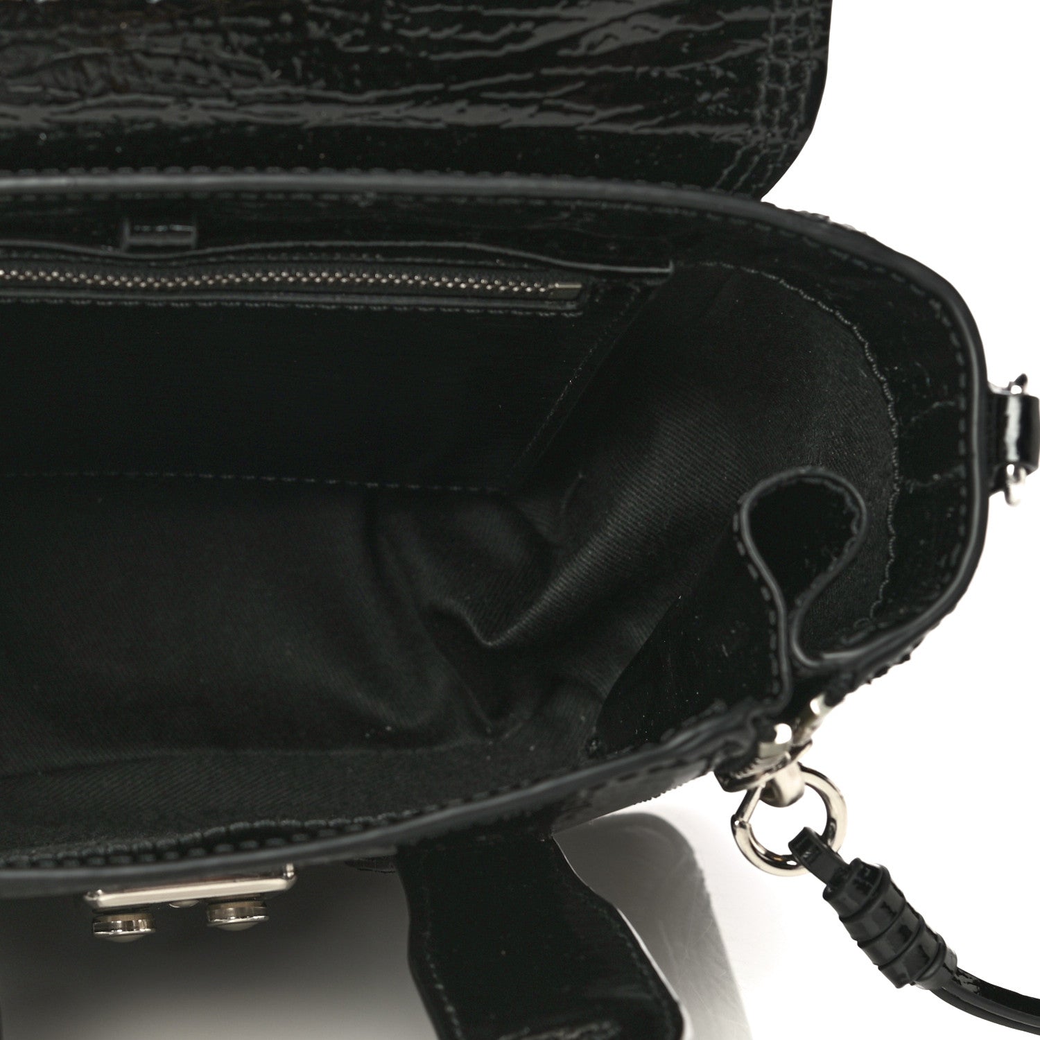 3.1 Phillip Lim Textured Patent Mini Pashli Satchel Black 5 of 9