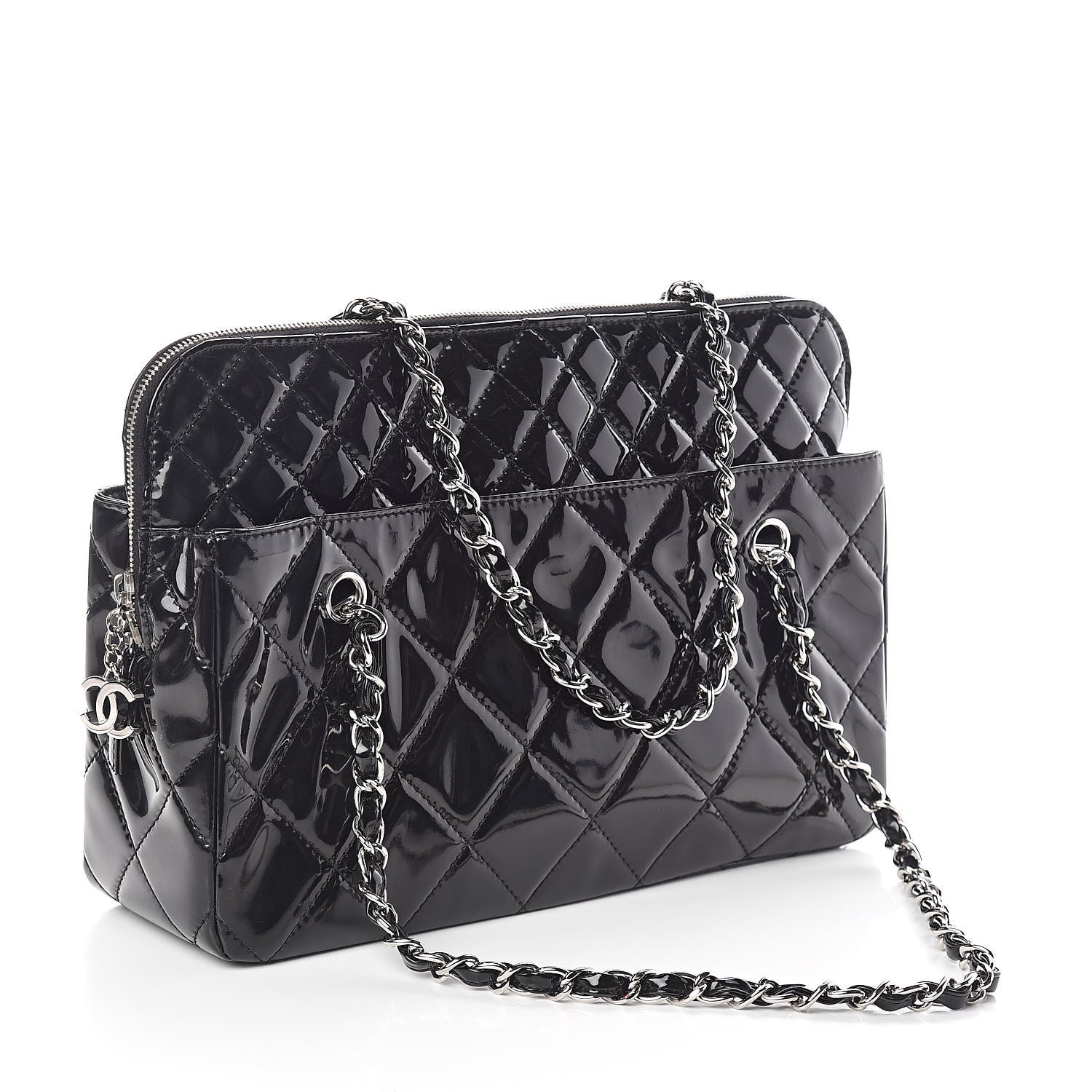 Chanel Vinyl Quilted In The Business Tote Black 3 of 14