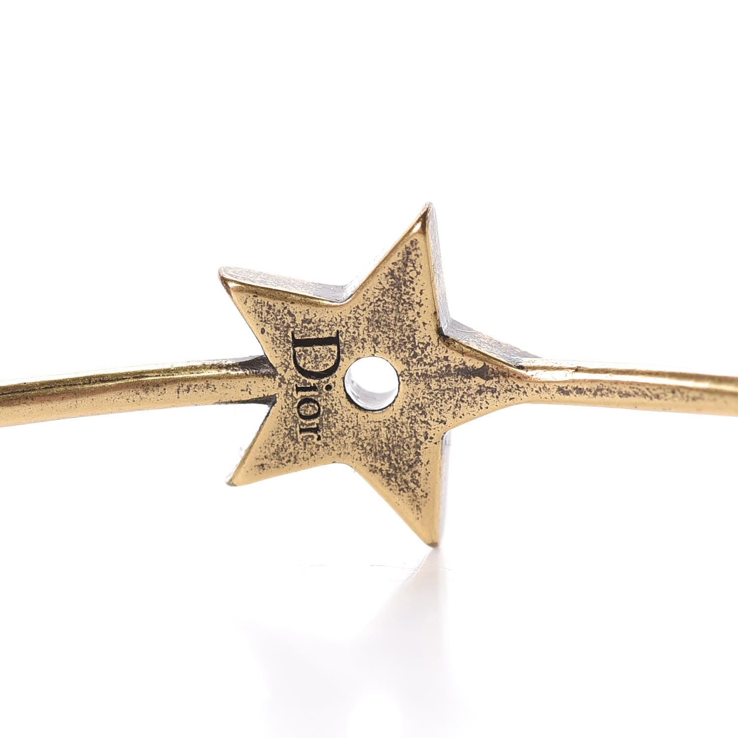 Christian Dior Metal J'Adior Hoop Earrings Aged Gold 5 of 5