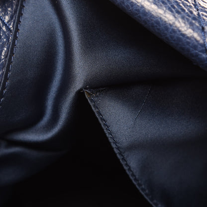 Chanel Glazed Calfskin Stitched XL On The Road Flap Blue 15 of 15