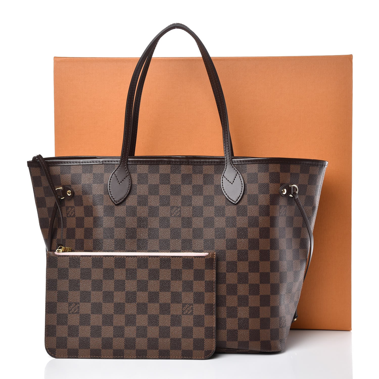 Louis Vuitton Damier Ebene Neo Neverfull MM Rose Ballerine 12 of 15