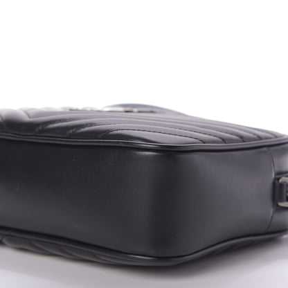 Saint Laurent Calfskin Matelasse Monogram Lou Camera Bag Black 7 of 9