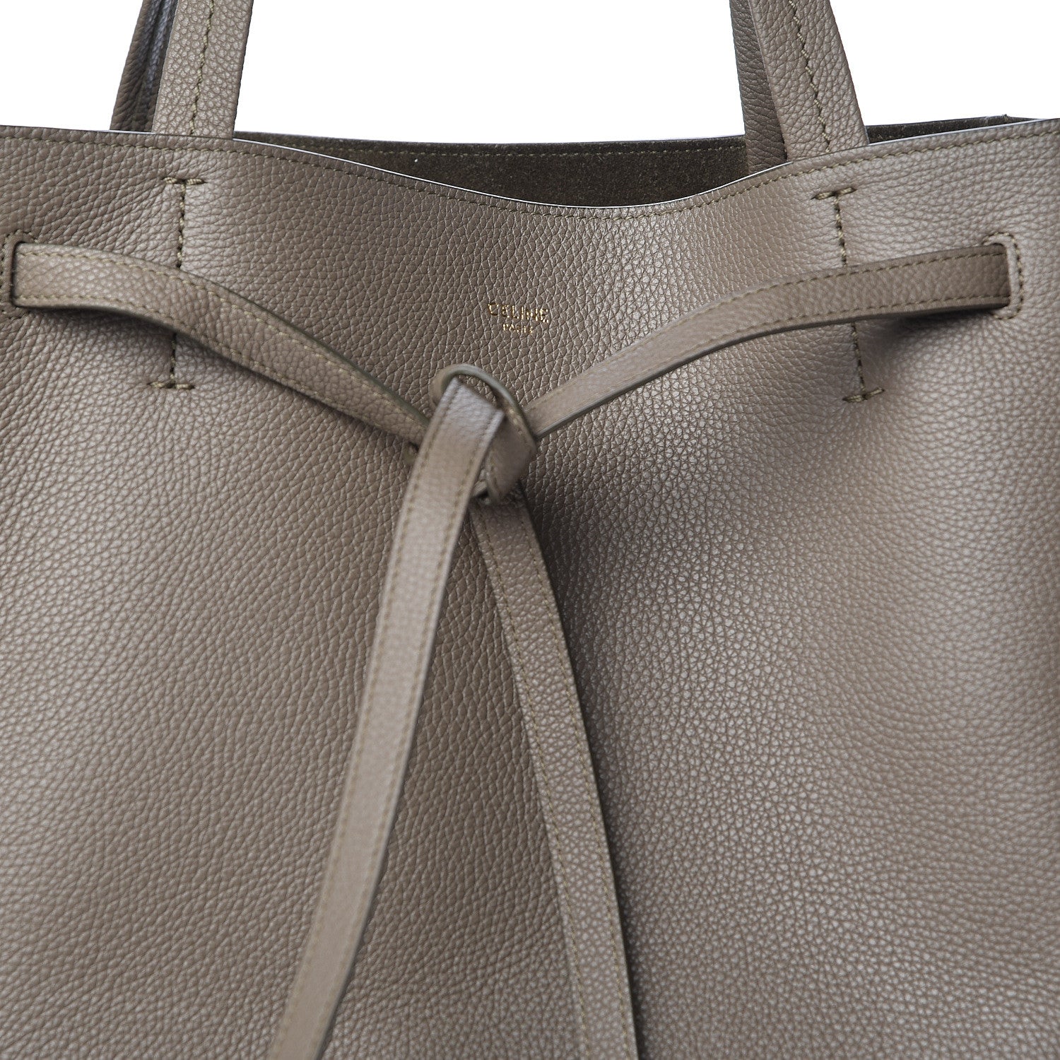 Celine Soft Grained Calfskin Small Belt Cabas Phantom Taupe 12 of 12