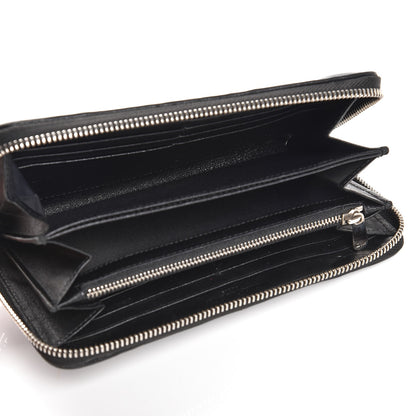Christian Dior Lambskin Cannage Voyageur Wallet Black 5 of 11