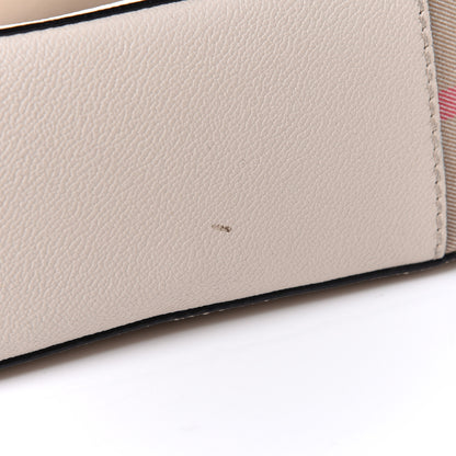 Burberry Soft Grain Calfskin House Check Small Helmsley Crossbody Limestone 5 of 5