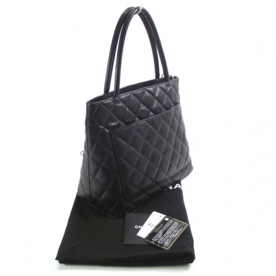 Caviar Medallion Tote Black