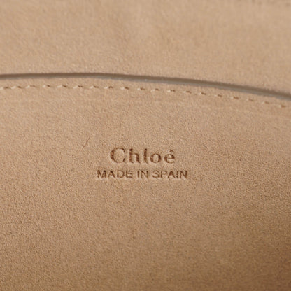 Chloe Suede Calfskin Studded Small Faye Shoulder Bag Black 6 of 7