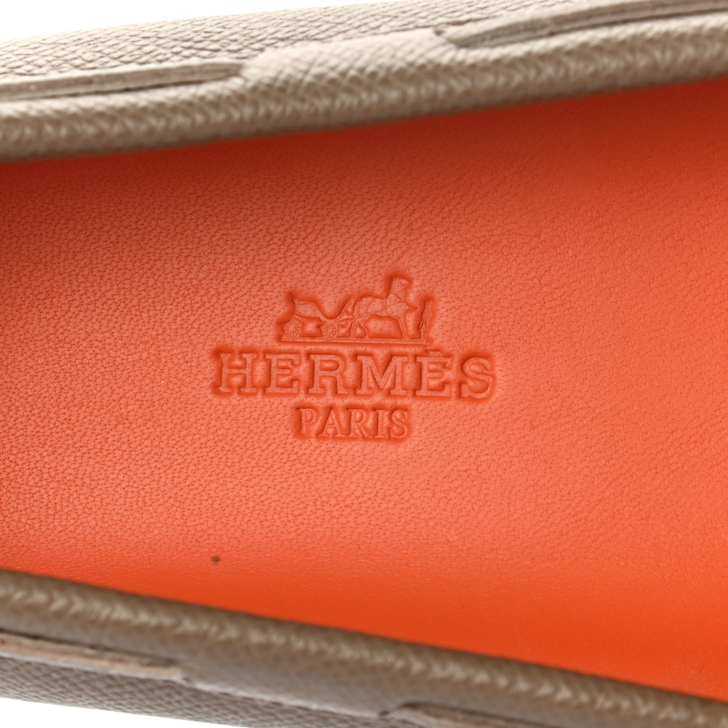 Hermes Epsom Womens Irving Loafer 36.5 Etoupe 7 of 9
