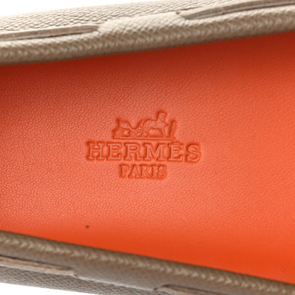 Hermes Epsom Womens Irving Loafer 36.5 Etoupe 7 of 9